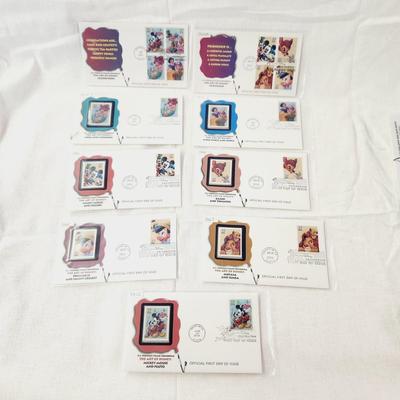 9 - FIRST DAY STAMPS - THE ART OF DISNEY