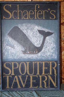 EXCELLENT REPRODUCTION OF  A FOLK ART WHALERS TAVERN SIGN- NEW ENGLAND.