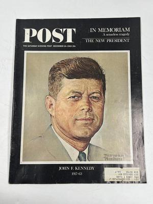 The Saturday Evening Post In Memoriam of John F. Kennedy Norman Rockwell Portrait Cover Collectible Magazine