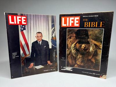 Vintage LIFE Magazines The Bible Religious History & President Johnson Political Issues