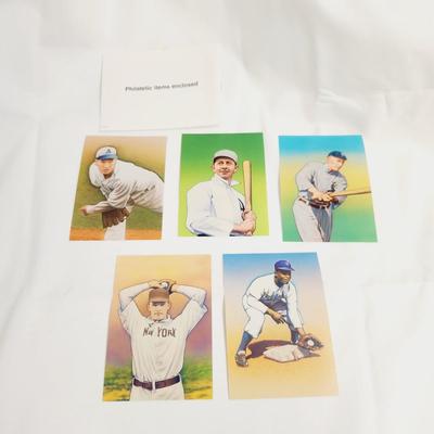 2000 BASEBALLS LEGENDS OF  PLAYERS POSTCARD BUNDLE #4 - 1ST ISSUE STAMP