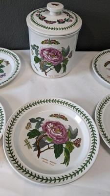 Portmeirion Botanic Garden Plates and Jar w/ Lid