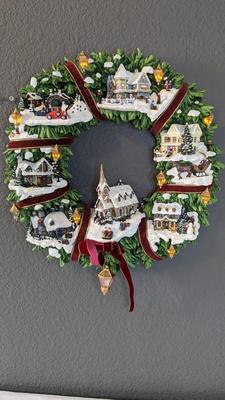 Thomas Kincade Christmas Wreath