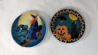 Peggy Karr Fused Glass Halloween Plates