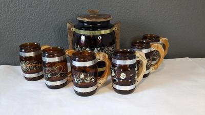 Siesta Ware Western Mugs and Snack Jar