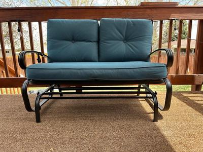 PATIO GLIDER WITH CUSHIONS