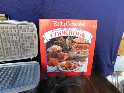 NEAT OLD GENERAL ELECTRIC WAFFLE/GRILL WITH ORIGINAL PAPERWORK AND MORE