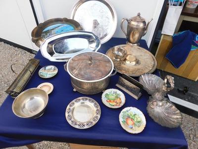 EAT YOUR HEART OUT ON SOME SILVERPLATE, DON'T MISS THE COOL SERVING DISH
