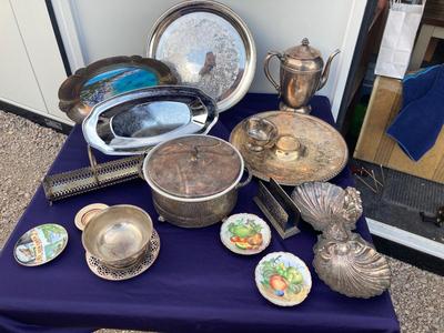 EAT YOUR HEART OUT ON SOME SILVERPLATE, DON'T MISS THE COOL SERVING DISH