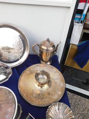 EAT YOUR HEART OUT ON SOME SILVERPLATE, DON'T MISS THE COOL SERVING DISH