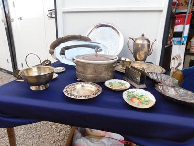 EAT YOUR HEART OUT ON SOME SILVERPLATE, DON'T MISS THE COOL SERVING DISH