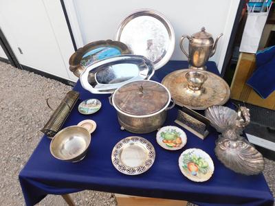 EAT YOUR HEART OUT ON SOME SILVERPLATE, DON'T MISS THE COOL SERVING DISH