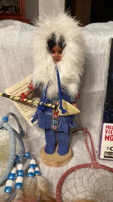 DREAM CATCHERS IN A COUPLE DIFFERENT FORMS, A DREAM WEAVER AND AN ESKIMO