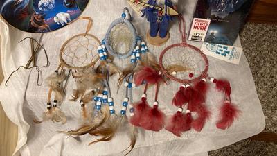 DREAM CATCHERS IN A COUPLE DIFFERENT FORMS, A DREAM WEAVER AND AN ESKIMO