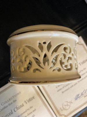 LENOX 24k Gold Accented Bone china votive candle HoldersðŸ¤¨ðŸ§