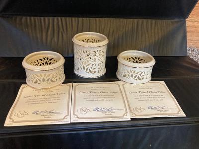 LENOX 24k Gold Accented Bone china votive candle HoldersðŸ¤¨ðŸ§