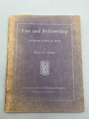 Antique Book Fun and Fellowship A Collection of Plans for Socials Harry W. Githens
