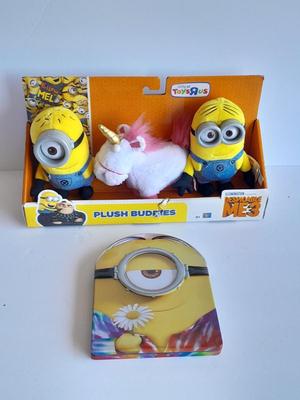 Minions! New Minions plush buddies and the Minions Movie on DVD in a collectible tin and keychain