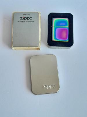 New in the box original zippo lighter with pseudo iridescent coating