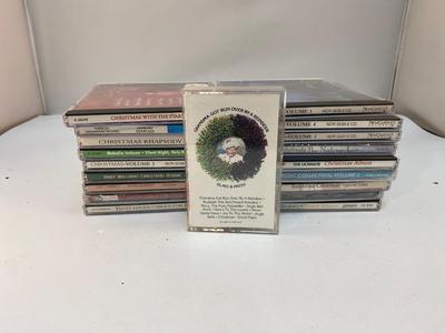Mixed Artist Lot of Christmas Holiday CDs and One Cassette