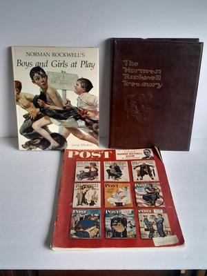 Norman Rockwell Books and POST Magazine with Norman Rockwell