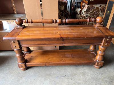Retro Vintage Wood Country Rustic Console Table Buffet