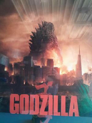 Vintage framed Warner Brother's Legendary Godzilla Poster