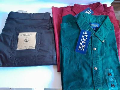 Brand new with tags Men's Golden Denim size 42 with two new Honors Medium sized shirts
