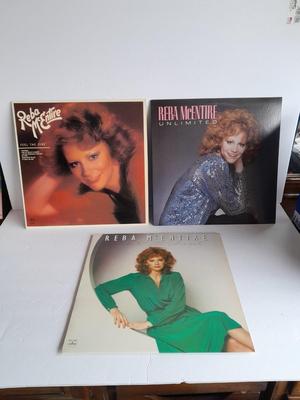 Three Reba McIntire 12" LP Vinyl Record Albums In great condition!