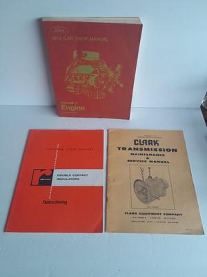 1974 Ford Car Shop Manual, Clark Transmission and Double contact regulator manuals