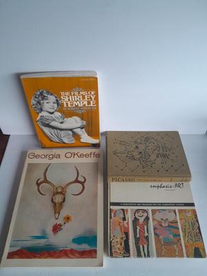 Artist Books, Films of Shirley Temple, Georgia O'Keeffe, Picaso, and elements of Art