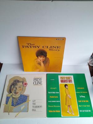 Three Patsy Cline Vinyl LP 12" Record Albums in great condition!