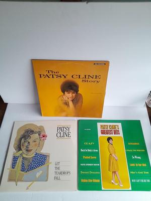 Three Patsy Cline Vinyl LP 12" Record Albums in great condition!