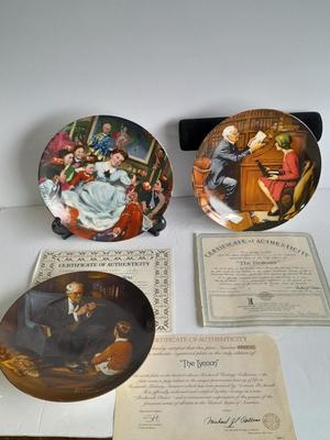 Franklin Mint plates with COA "The Professor" "Getting to Know you" and "The Tyeoon"