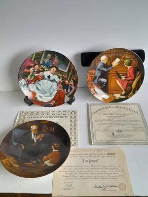 Franklin Mint plates with COA "The Professor" "Getting to Know you" and "The Tyeoon"