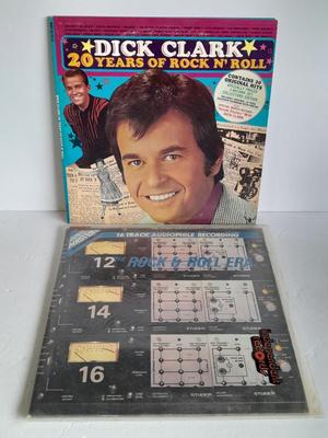 Two Rock n Roll Dick Clark and 16 track Audiophile Recording Vinyl LP 12" Record Albums in Great condition!