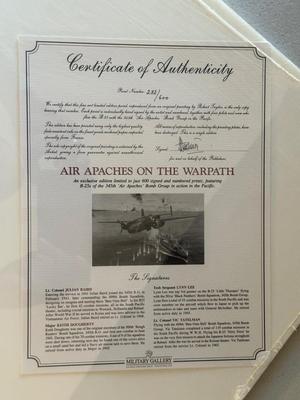 â€œAIR APACHES ON THE WARPATHâ€œ SIGNED AND NUMBERED PRINT BY ROBERT TAYLOR