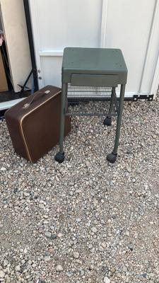 1960â€™s Montgomery Wards Signature 088 Type Writer and Vintage Dictaphone Table