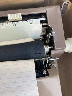 1960â€™s Montgomery Wards Signature 088 Type Writer and Vintage Dictaphone Table