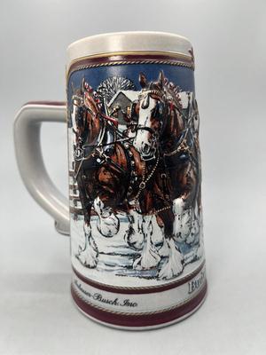 1989 Budweiser Collector Series Clydesdales Beer Stein