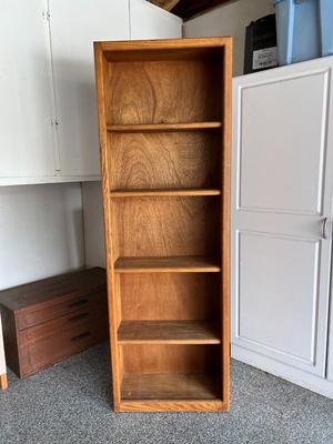 Retro 4 Shelf Wooden Display Bookcase Cabinet