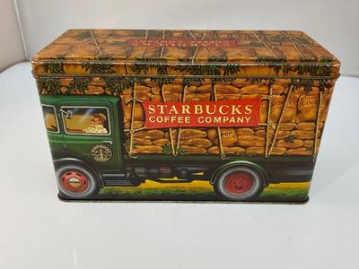 Vintage Retro Starbucks Coffee Company Delivery Truck Collector Tin
