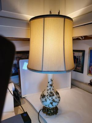 Vintage Lamp with Raised Embellishments