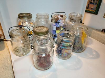 Vintage Mason Jars with Mosaic Tiles