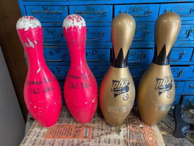 Rossmoor Bowling Alley Commemorative Award Trophy Bowling Pins