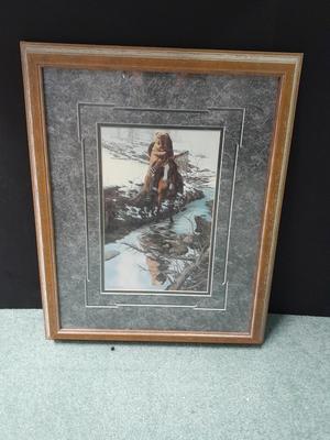 Bev Doolittle "Spirit of the Grizzly" framed picture