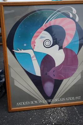 REPRODUCTION FRAMED POSTER ART DECO  1927 ERA