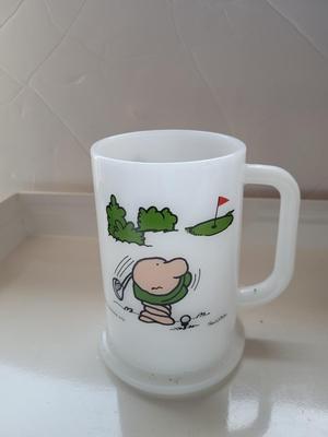 Ziggy Comic Strip Milkglass Beer Mug