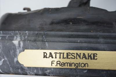 FREDRIC REMINGTON BRONZE " RATTLESNAKE" BRONZE  REPRODUCTION