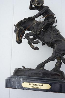 FREDRIC REMINGTON BRONZE " RATTLESNAKE" BRONZE  REPRODUCTION